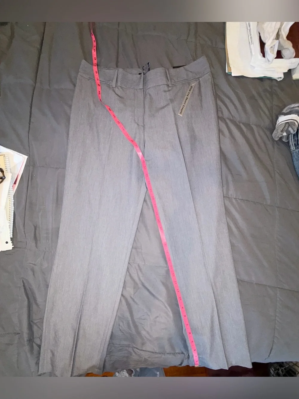 Zac & Rachel Gray Slim Leg Dress Pants Size 12 Short NWT